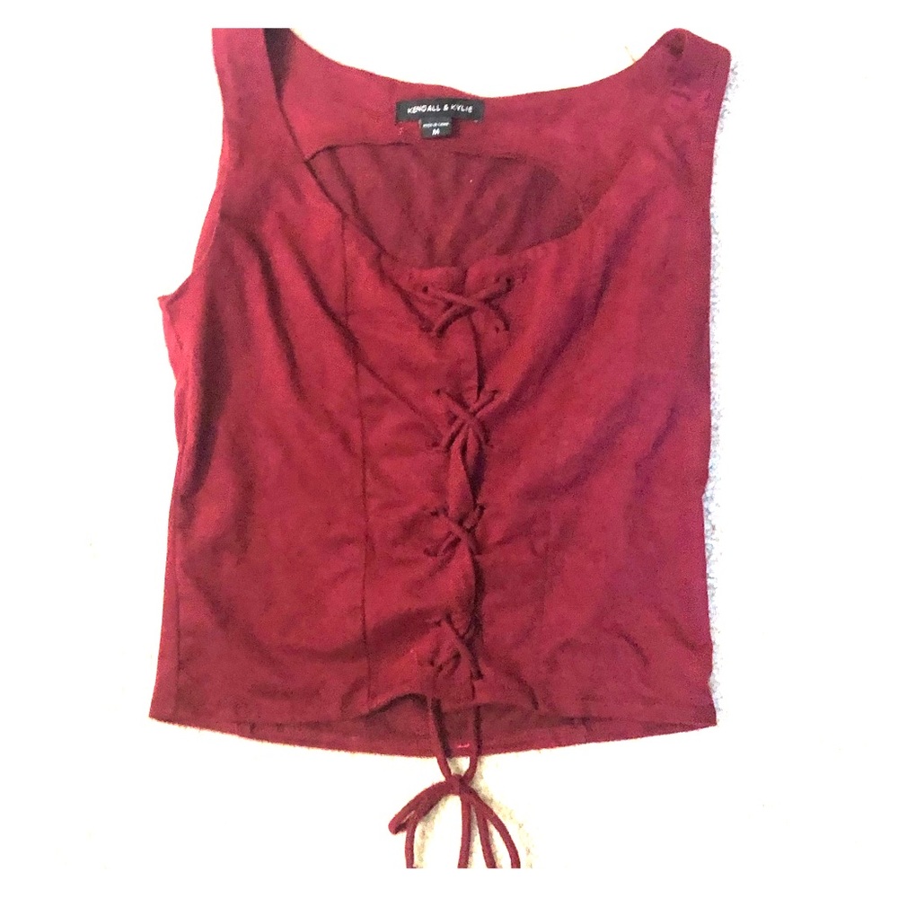Kendall & Kylie Lace Up Tank